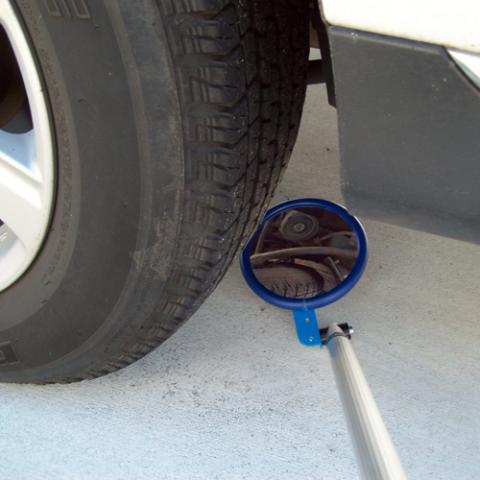 150mm Lightweight Inspection Mirror - Short Handle