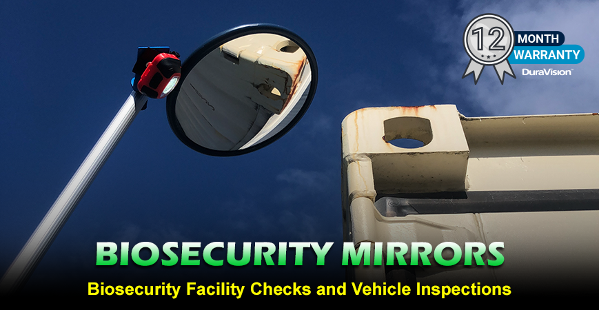 Biosecurity grade inspection mirrors and observation mirrors for DAFF Compliance